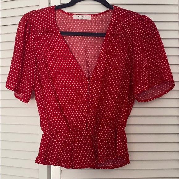 Fun red/white polka dot shirt - Picture 2 of 4